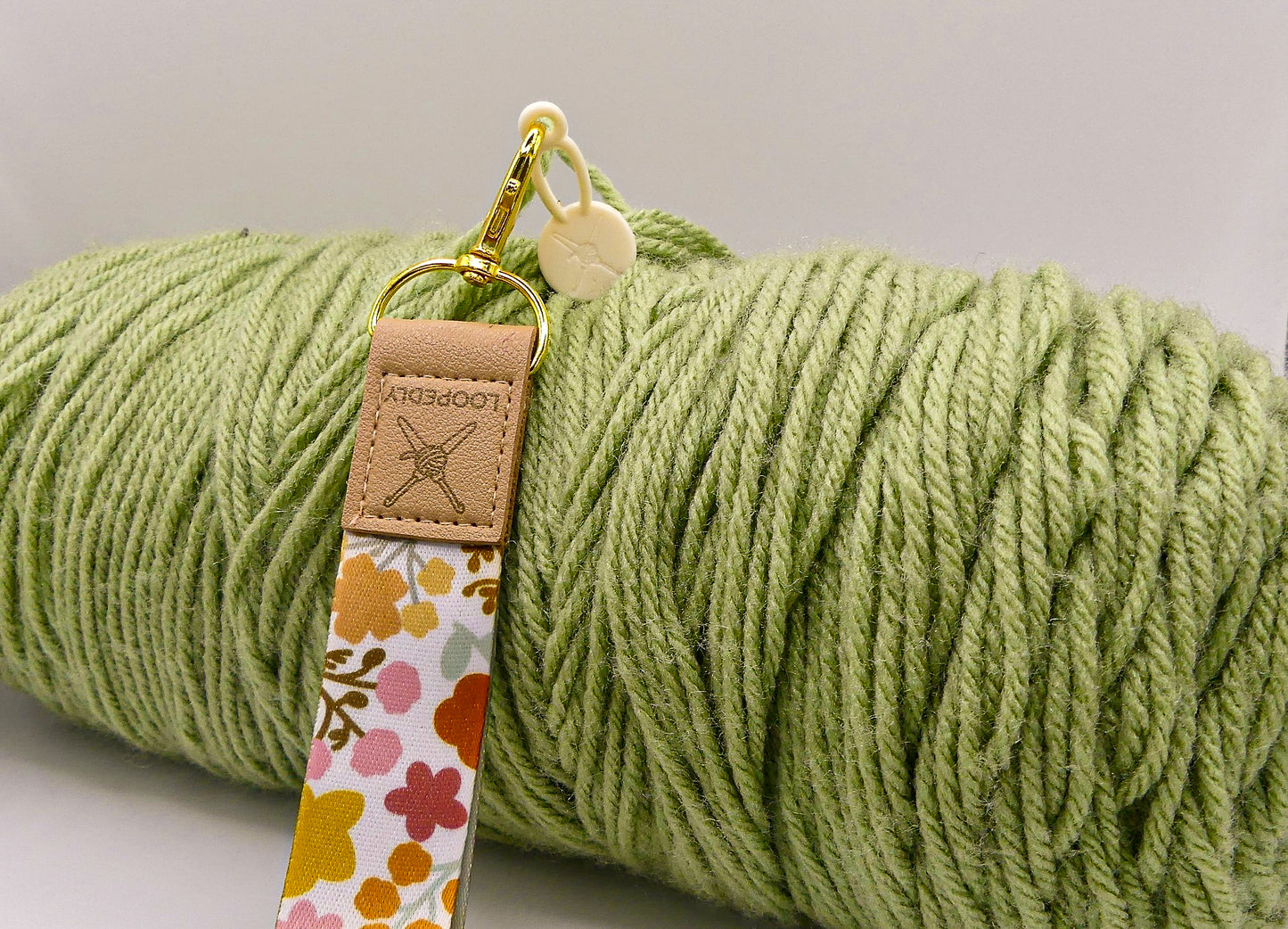 Flower Pattern Wristlet Keychain | Compatible with the Loop Lock