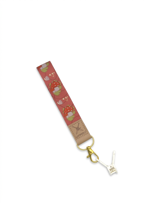 Mushroom Pattern Wristlet Keychain | Compatible with the Loop Lock