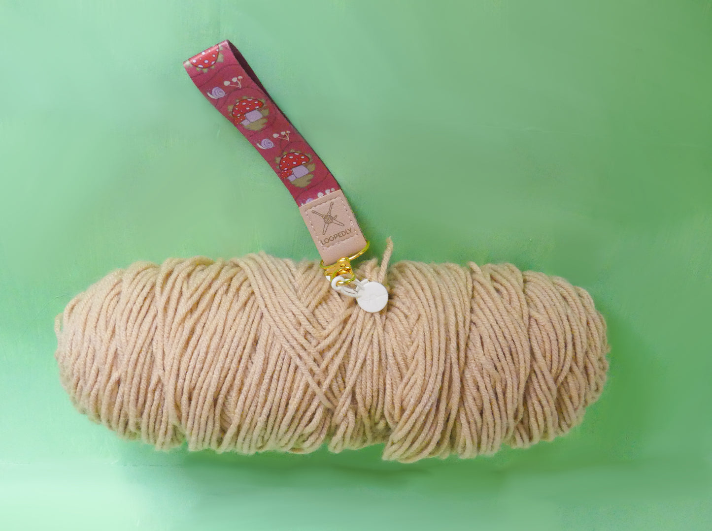 Mushroom Pattern Wristlet Keychain | Compatible with the Loop Lock