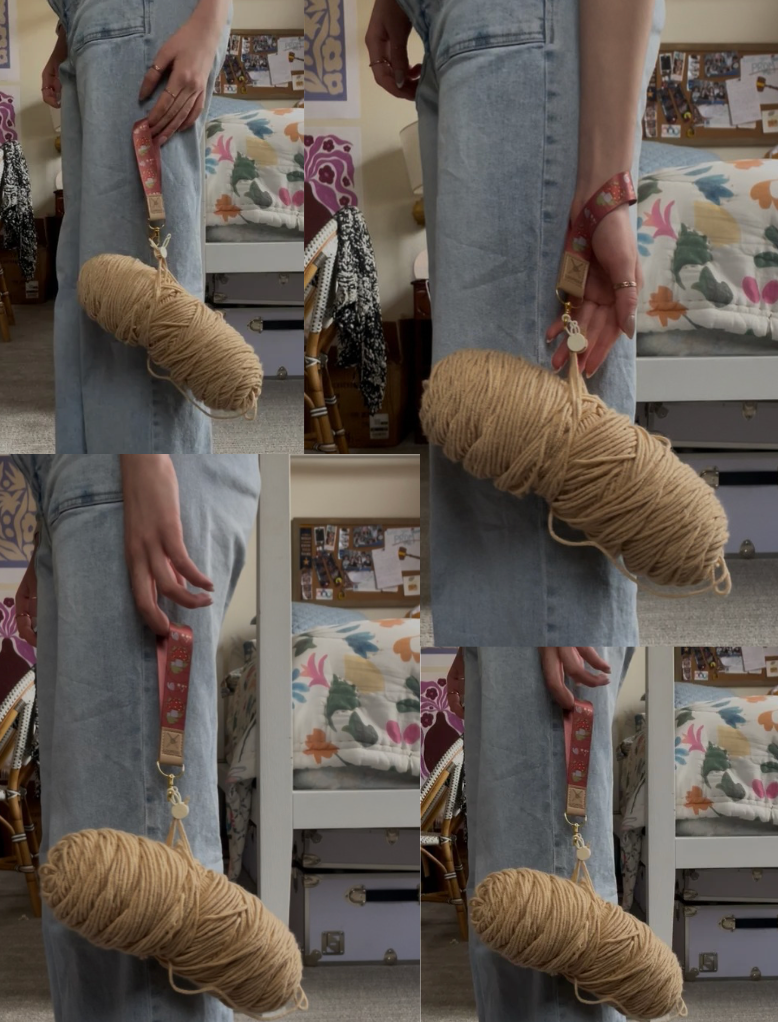 Mushroom Pattern Wristlet Keychain | Compatible with the Loop Lock