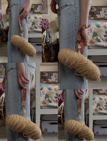 Mushroom Pattern Wristlet Keychain | Compatible with the Loop Lock