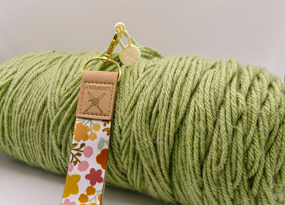 Flower Pattern Wristlet Keychain | Compatible with the Loop Lock
