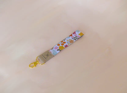 Flower Pattern Wristlet Keychain | Compatible with the Loop Lock