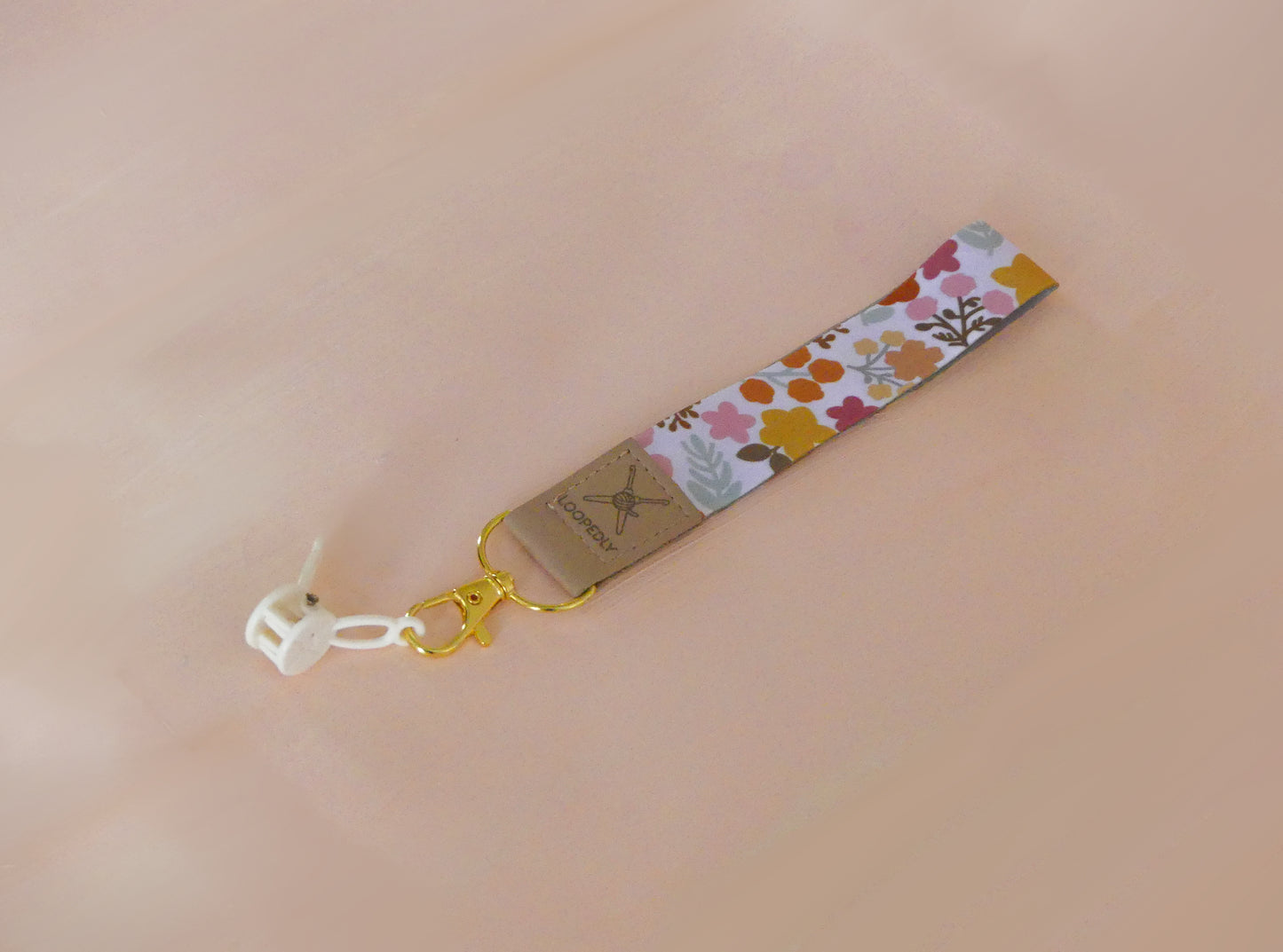 Flower Pattern Wristlet Keychain | Compatible with the Loop Lock