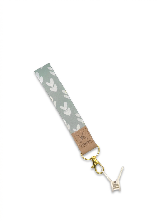 Sage Pattern Wristlet Keychain | Compatible with the Loop Lock