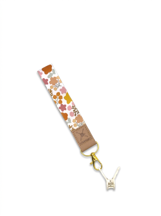 Flower Pattern Wristlet Keychain | Compatible with the Loop Lock