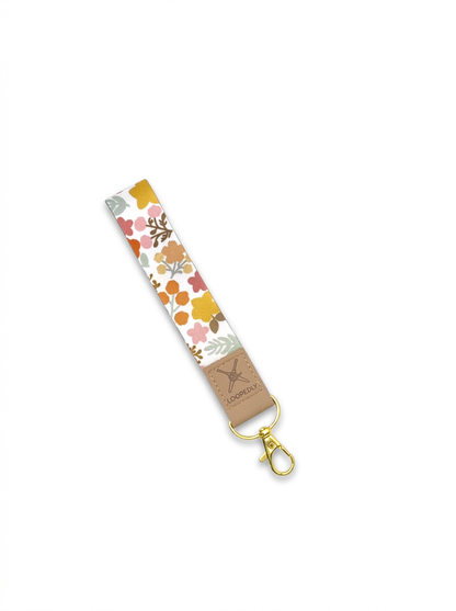 Flower Pattern Wristlet Keychain | Compatible with the Loop Lock