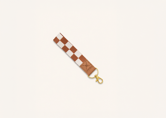Checkered Pattern Wristlet Keychain | Compatible with the Loop Lock