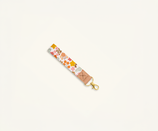 Flower Pattern Wristlet Keychain | Compatible with the Loop Lock