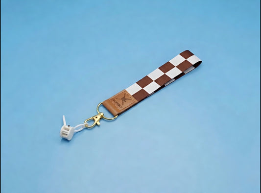 Checkered Pattern Wristlet Keychain | Compatible with the Loop Lock